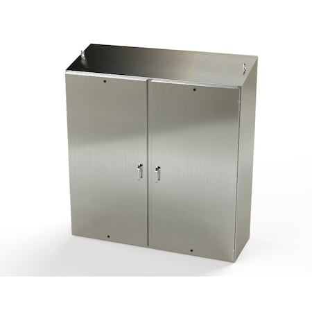 Saginaw Control & Engineering 3 Point Latch with Padlock Handle Electrical Enclosures, 72 in H, 24 in D, 72 in W SCE-72EL7224SSST